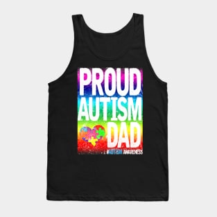 Autism Awareness T-ShirtAutism Proud Autism Dad Autism Awareness T-Shirt_by Glenn Tank Top